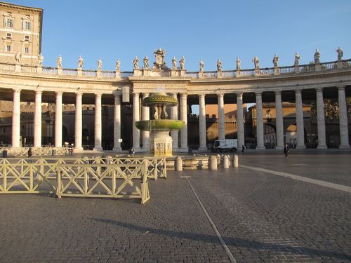 View while standing in position