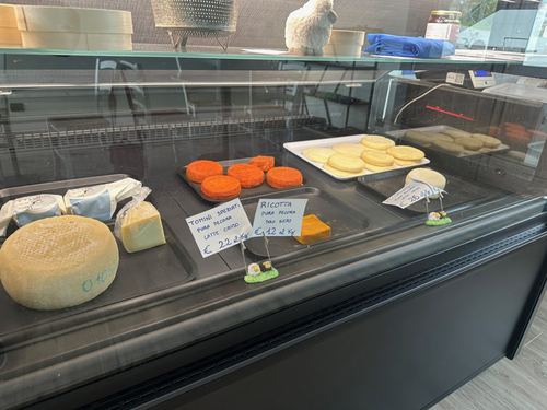 A part of her cheese case